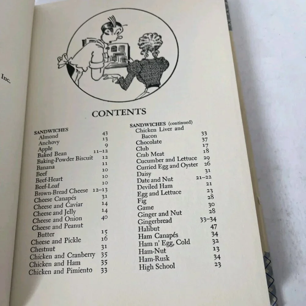Vintage 1947 Blondie's Cook Book Chic Young Dagwood HC with Dust Jacket